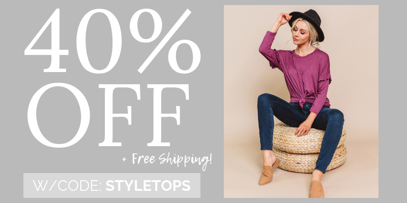 Cents of Style: CUTE Tops – 40% Off + FREE Shipping!