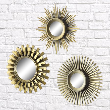 Better Homes & Gardens 3 Piece Round Sunburst Mirror Set Only $19.54!