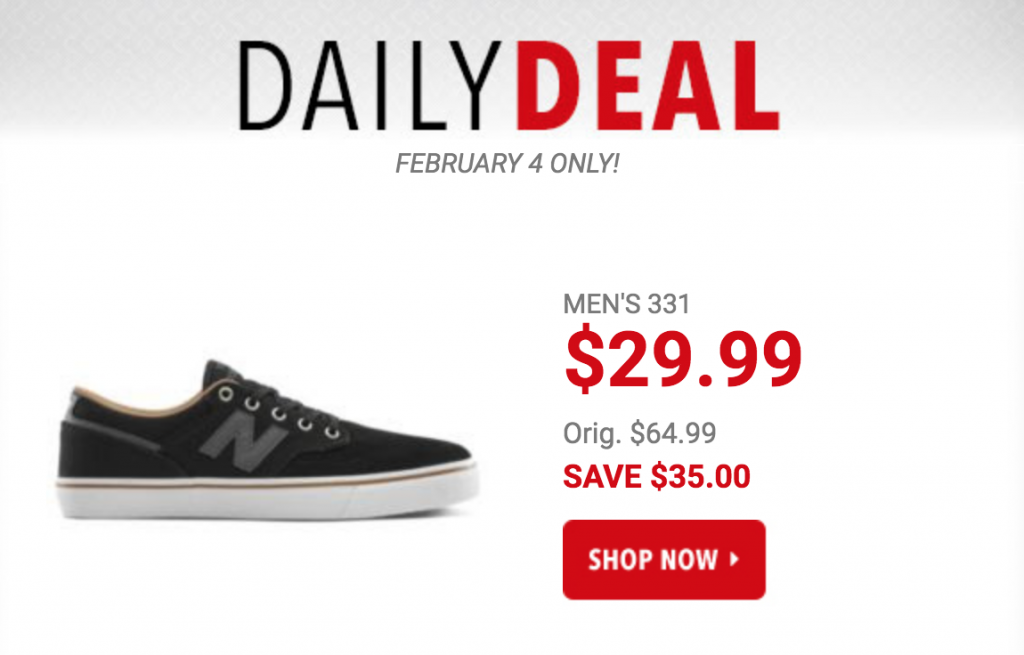 New Balance Men’s 331 Skate Shoes Just $29.99 Today Only! (Reg. $64.99)