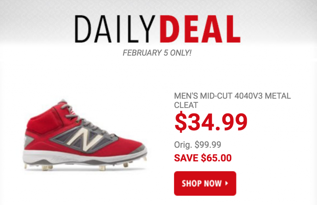 New Balance Men’s Baseball Cleats Just $34.99 Today Only!