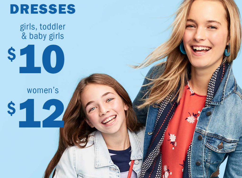 Old Navy: $10 Dresses For Girls & $12 Dresses For Women Online & Today Only!