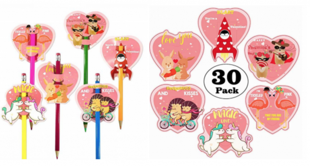 Valentine Scratch & Sniff Pencil Toppers 30-Pieces Just $4.99!