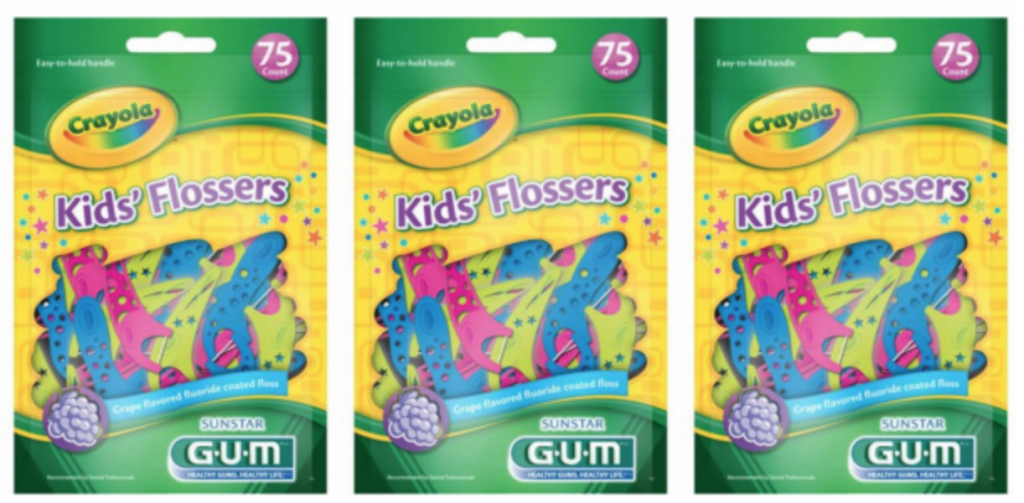 GUM Crayola Kids’ Flossers 75-Count Just $2.43!