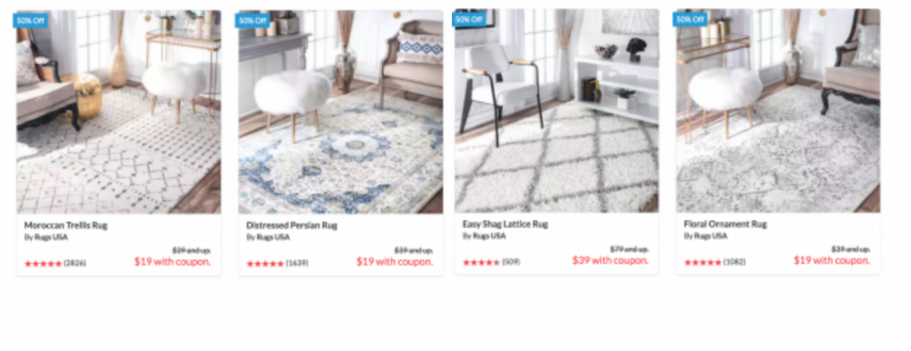 Rugs USA Flash Sale! Save 50% Off Select Styles Plus, FREE Shipping!