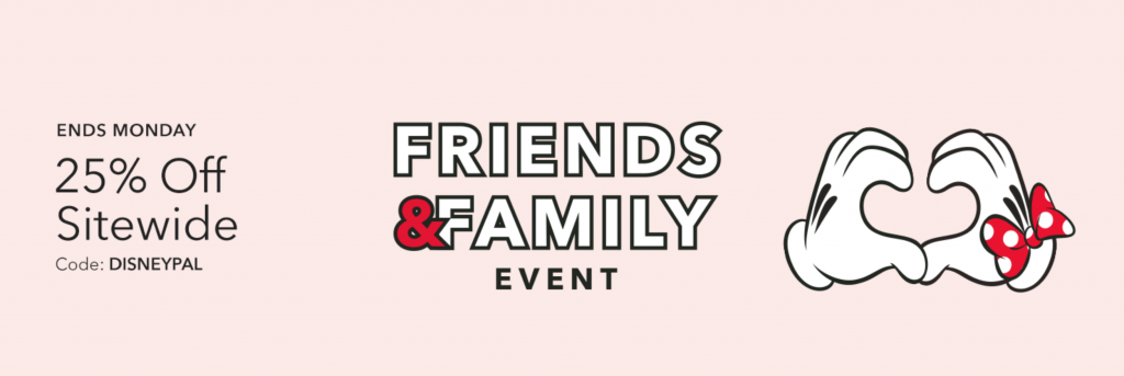 Shop Disney: Friends & Family Sale 25% Off Sitewide!