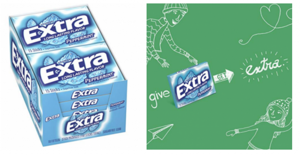 Extra Peppermint Sugarfree Gum 15-stick 10-Pack $6.57 As Add-On Item!