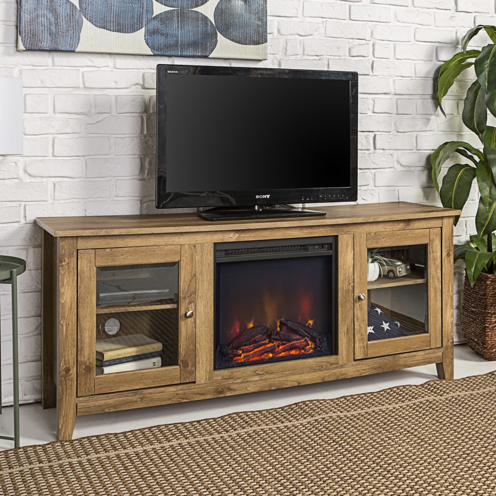 Traditional Wood Fireplace TV Stand Down to $199.00!