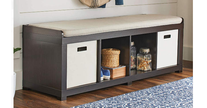 HURRY! Better Homes and Gardens 4-Cube Organizer Storage Bench, Multiple Finishes Only $59.99 Shipped! (Reg. $100)