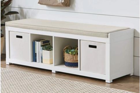 Better Homes and Gardens 4-Cube Organizer Storage Bench – Only $59.99!