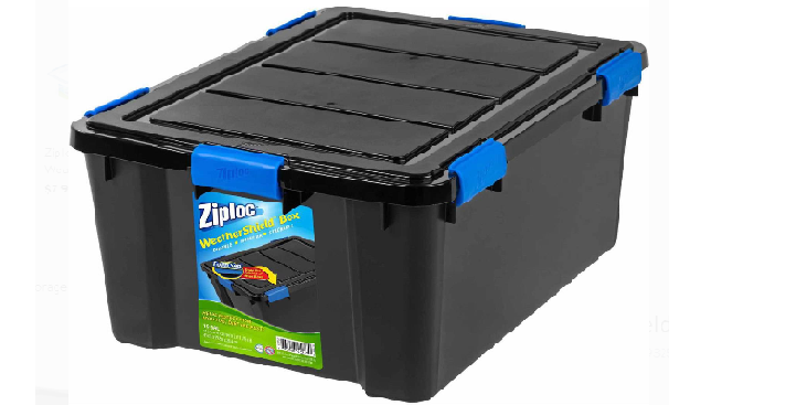 Ziploc 60 Qt. WeatherShield Storage Box Only $14.25! (Compare to $24)