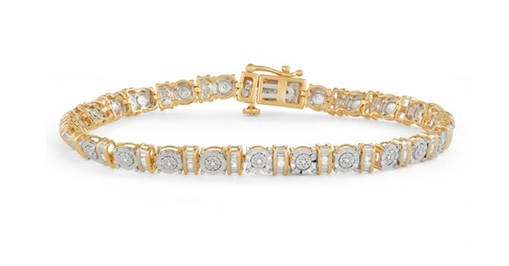 Kohl’s 30% Off! Earn Kohl’s Cash! Stack Codes! FREE Shipping! Gold Tone Sterling Silver 1/4 Carat T.W. Diamond Bracelet – Just $50.39! Plus earn $10 in Kohl’s Cash!