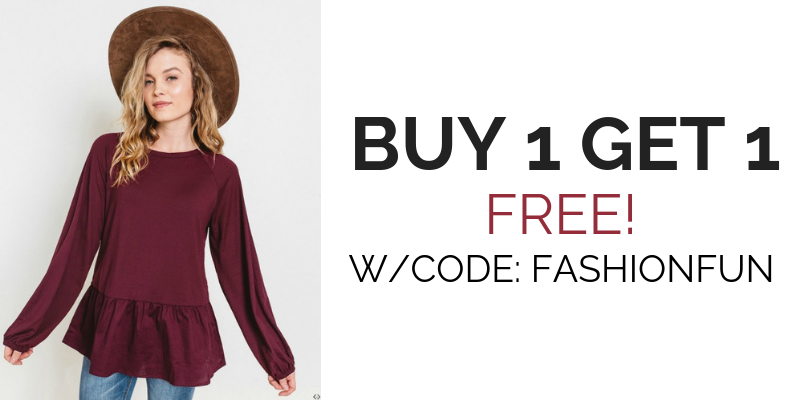 Cents of Style! CUTE Tops – Buy 1 Get 1 FREE! Plus FREE shipping! So, so, so cute!