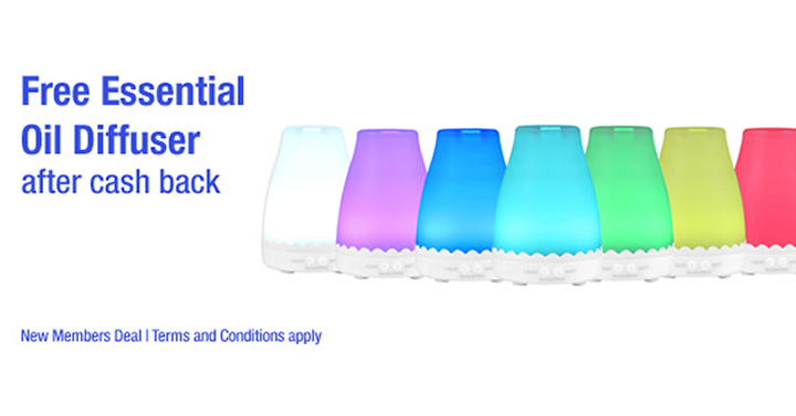 LAST DAY! Awesome Freebie! Get a FREE Essential Oil Diffuser from TopCashBack!