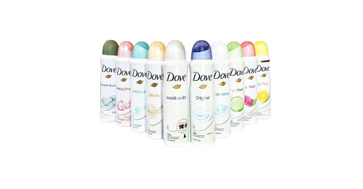 Dove Antiperspirant Spray Deodorant For Women 150 ml ( Pack of 10 ) Only $29.95 Shipped! That’s Only $2.99 Each!