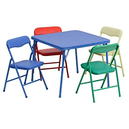 Flash Furniture Kids Colorful 5 Piece Folding Table & Chair Set Only $49.98 Shipped!