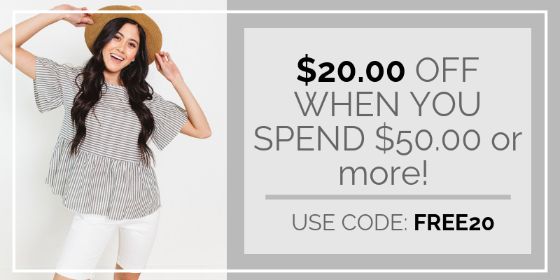 Cents of Style: $20 off when you spend $50+ and FREE Shipping!