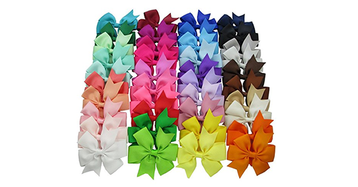 3” Grosgrain Ribbon Hair Bows – 40 Bows – Just $10.99!
