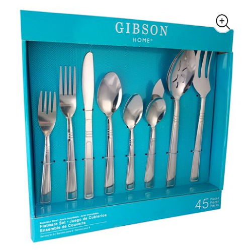 Gibson Classic Canberra 45 Piece Flatware Set for Only $18.75!