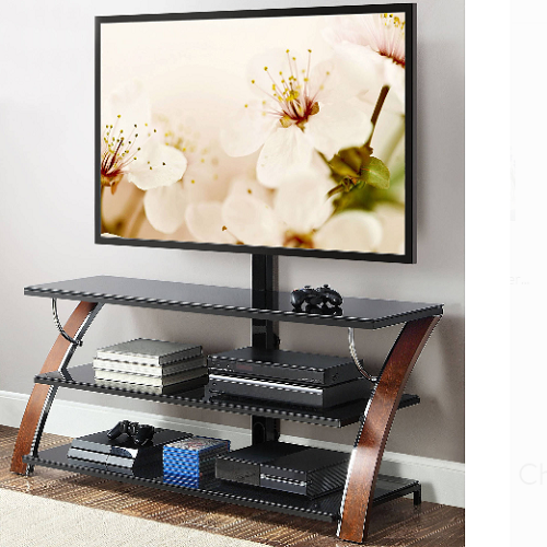 Whalen Payton Brown Cherry 3-in-1 Flat Panel TV Stand for TVs up to 65″ Only $99 Shipped!!