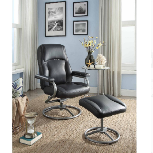 Mainstays Plush Pillowed Recliner Swivel Chair and Ottoman Set Only $99 Shipped!