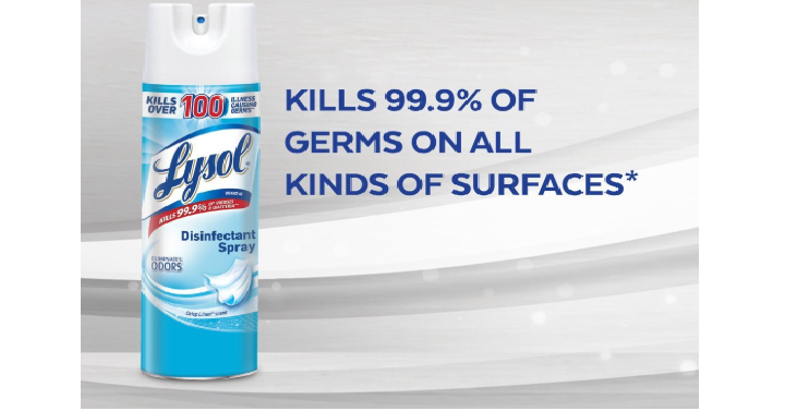 Lysol Disinfectant Spray, Crisp Linen, 38oz (2X19oz) Only $7.31 Shipped! (Reg. $15)