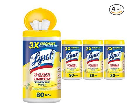 Lysol Disinfecting Wipes, Lemon & Lime Blossom (Pack of 4) – Only $10.34!