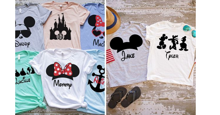 Personalized Family Mouse Ear Tees Only $14.99!