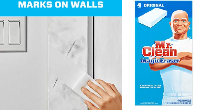 Mr. Clean Magic Eraser Multi-Surface Cleaner, Original, 4 Count Only $2.47!