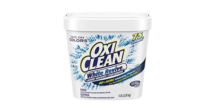 OxiClean White Revive Laundry Whitener + Stain Remover, 5 lbs – Just $7.32!