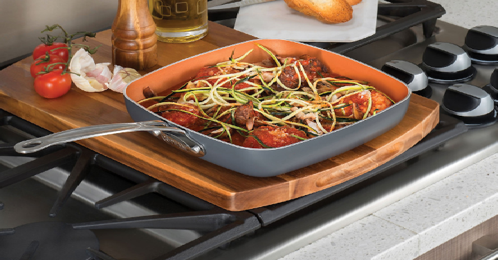 Gotham Steel 9.5 in Square Frying Pan Only $13.99! As Seen on TV!
