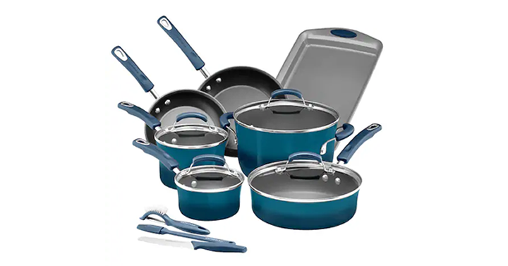 Kohl’s 30% Off! Spend Kohl’s Cash! Stack Codes! FREE Shipping! Rachael Ray Brights 14-pc. Nonstick Cookware Set – Just $62.99!