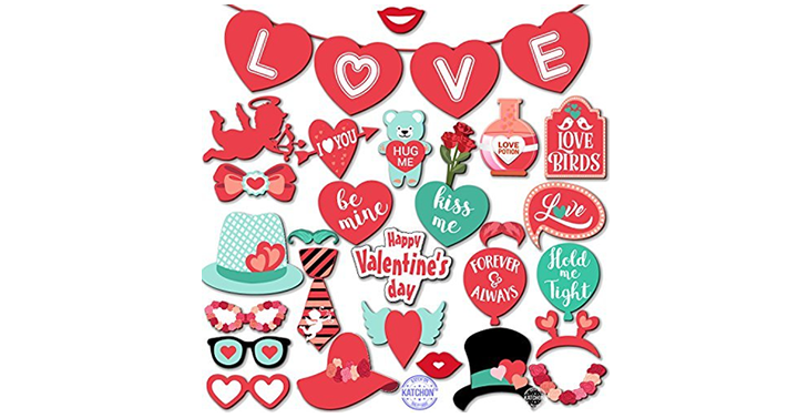 Valentines Photo Props and Banner – 31 Props – Just $5.97!