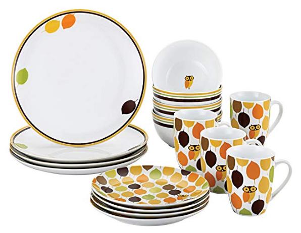 Rachael Ray Dinnerware Little Hoot 16-Piece Porcelain Dinnerware Set – Only $28.47!