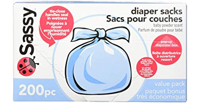 Sassy Baby Disposable Diaper Sacks (200 Count) Only $4.41