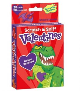 Peaceable Kingdom Scratch and Sniff Dinosaur Valentines – 28 Card Pack – $6.87!