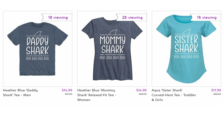 Family Shark T-Shirts For The Whole Family Starting at $9.99!