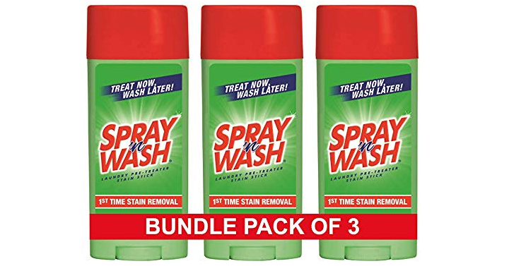 Spray ‘n Wash Pre-Treat Laundry Stain Stick, 3 Oz (Pack Of 3) – Just $7.62!