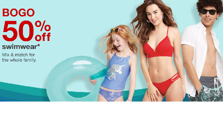 Target: Swimwear for the Whole Family Buy 1, Get 1 50% off!