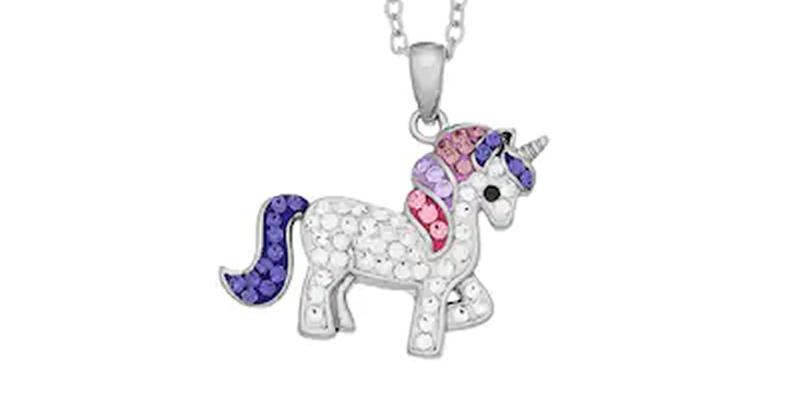 Kohl’s 30% Off! Earn Kohl’s Cash! Stack Codes! FREE Shipping! Silver-Plated Crystal Unicorn Pendant Necklace – Just $11.19!