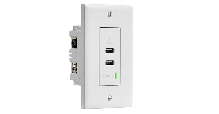 Insignia In-wall 3.6A Surge Protected USB Hub – Just $8.99!