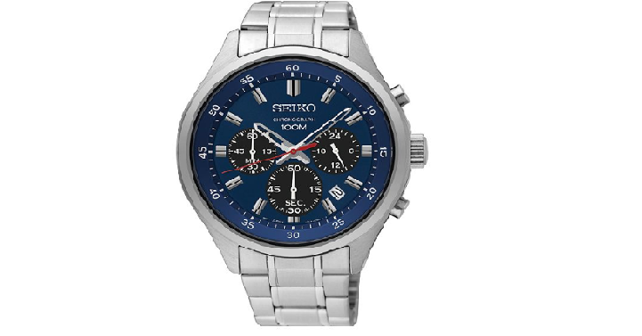 Seiko LIMITED EDITION Men’s Chronograph Stainless Steel Watch 43mm Only $71.40! (Reg. $260)