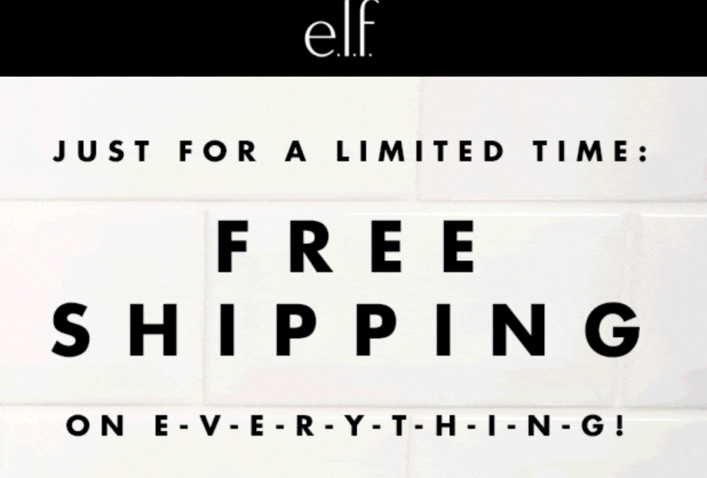 FREE Shipping At e.l.f Cosmetics For A Limited Time Only!