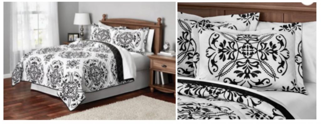 Mainstays Damask Patterned Quilt, Full/Queen Just $12.74!