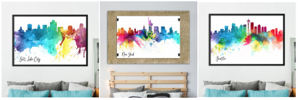 Watercolor City Prints Just $5.95! Every Major City In 7 Different Sizes!