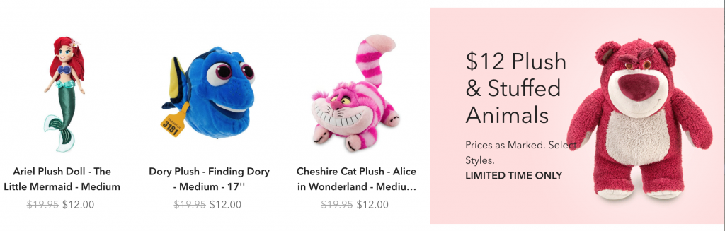 Shop Disney: $12 Plush & Stuffed Animals! Plus FREE Gift When You Spend $50!