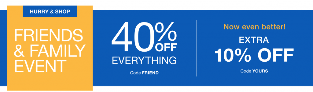 Gap: Friends & Family Event! Take 40% Off Everything & Get An Extra 10% Off!