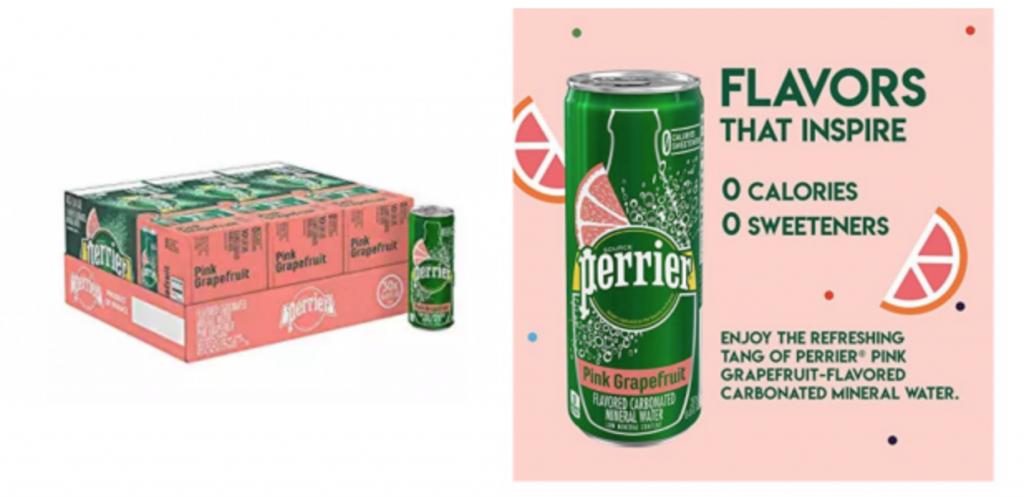 Perrier Pink Grapefruit Flavored Carbonated Mineral Water 30-Count Just $11.49 Shipped!