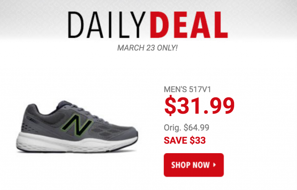 New Balance Men’s 517v1 Cross Trainers Just $31.99 Today Only! (Reg. $64.99)