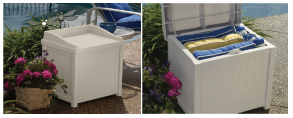 Suncast 22 Gallon Deck Box With Seat Just $35.00! (Reg. $58.00)