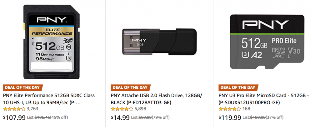 PNY Electronic Storage Devices Up To 70% Off Today Only!